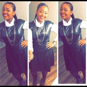 Faux Leather Dress